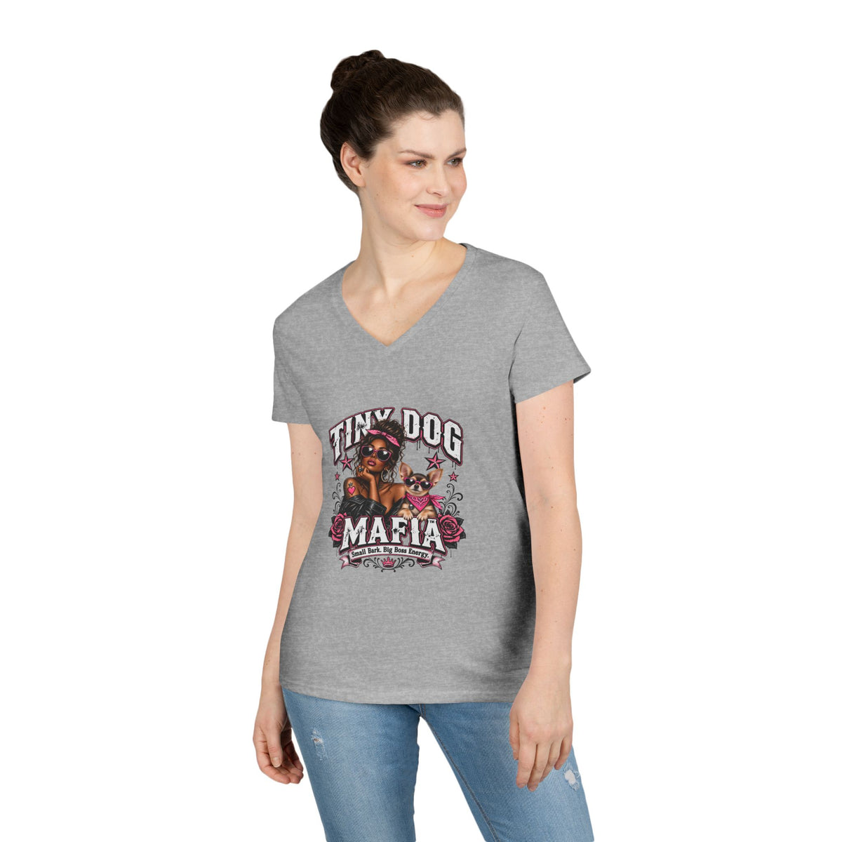 Chihuahua - Sable | Melanin Muse | Glam Boss V-Neck