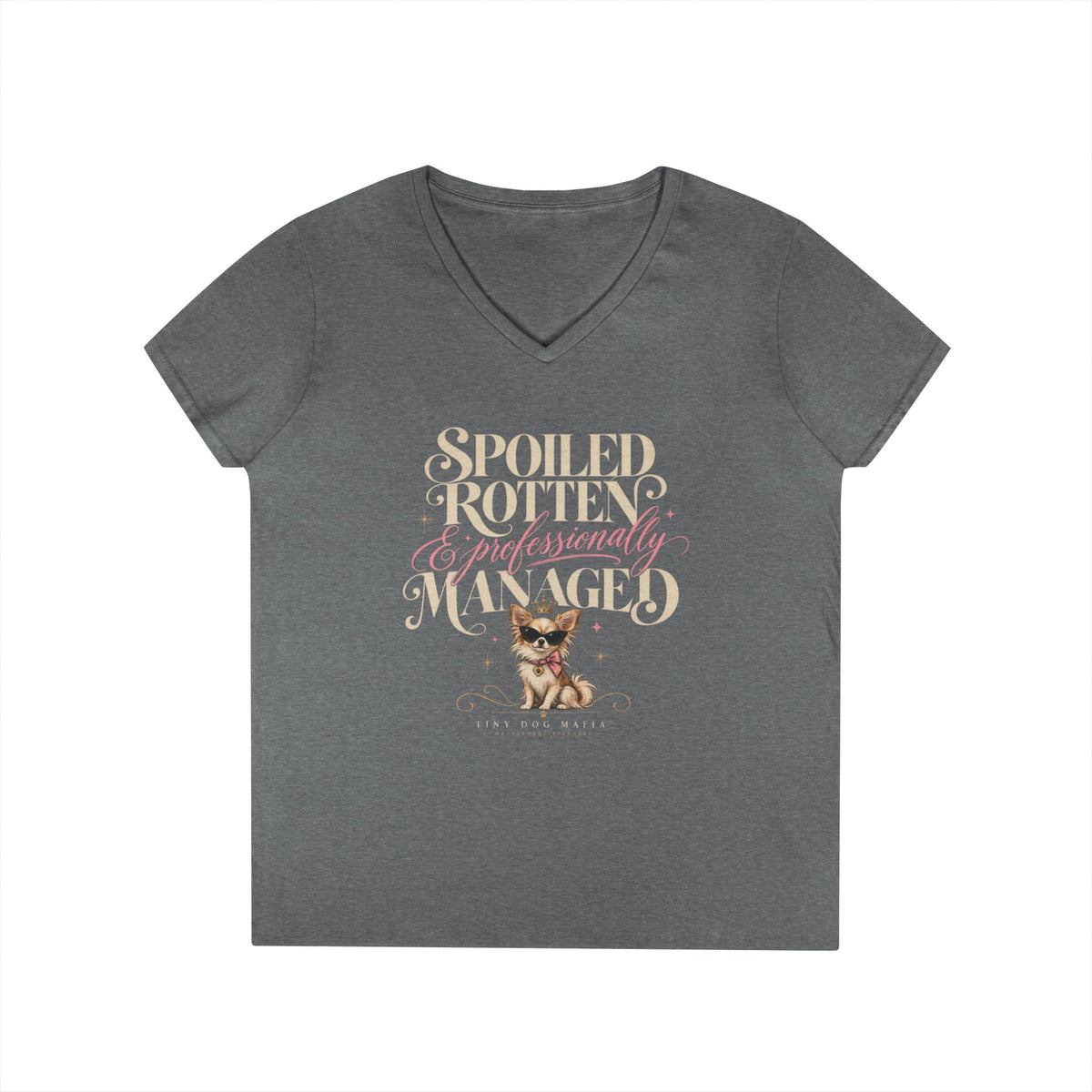 Chihuahu Long Hair Light - V-Neck Tee