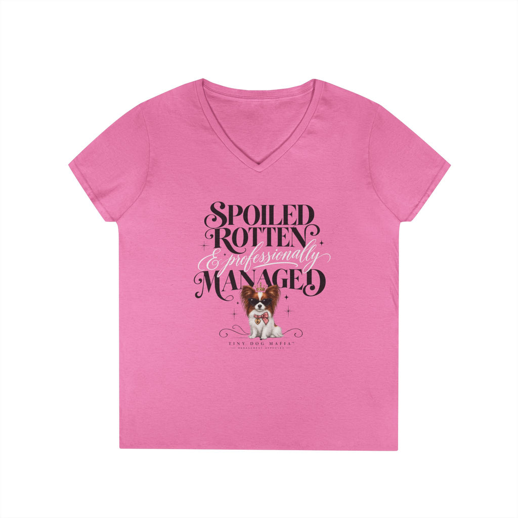 Papillon Red/White | Spoiled & Managed V-Neck
