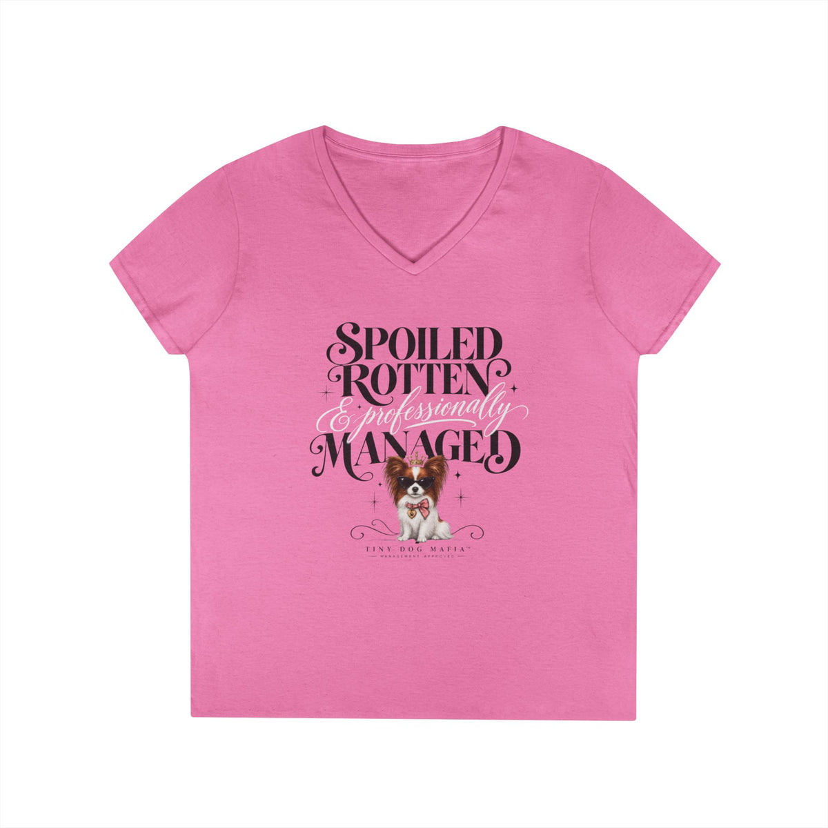 Papillon Red/White | Spoiled & Managed V-Neck