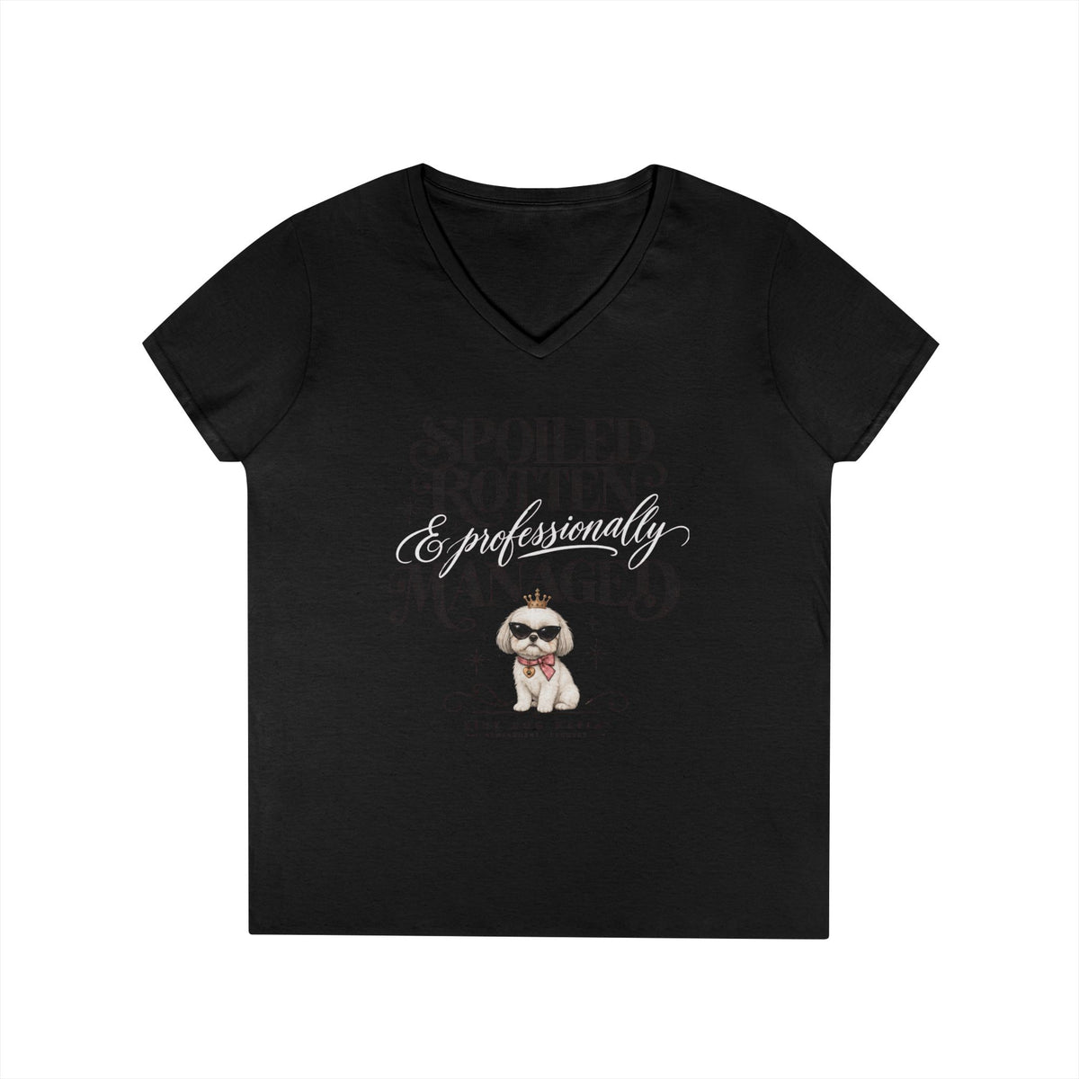 Shih Tzu White - V-Neck Tee