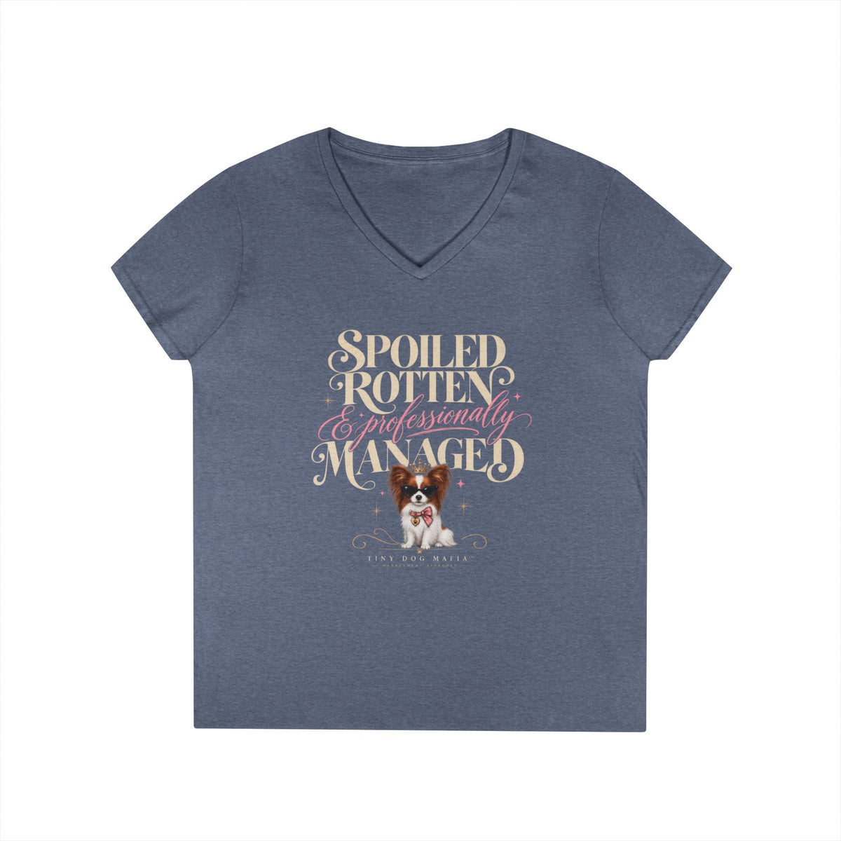 Papillon Red/White | Spoiled & Managed V-Neck