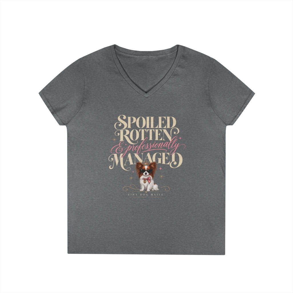 Papillon Red/White | Spoiled & Managed V-Neck