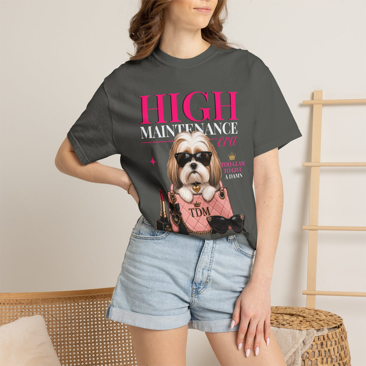 Shih Tzu Gold/White | High Maintenance Era T-Shirt