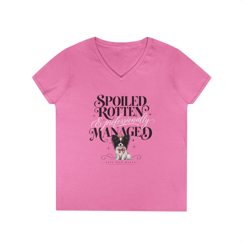 Papillon Black/White | Spoiled & Managed V-Neck