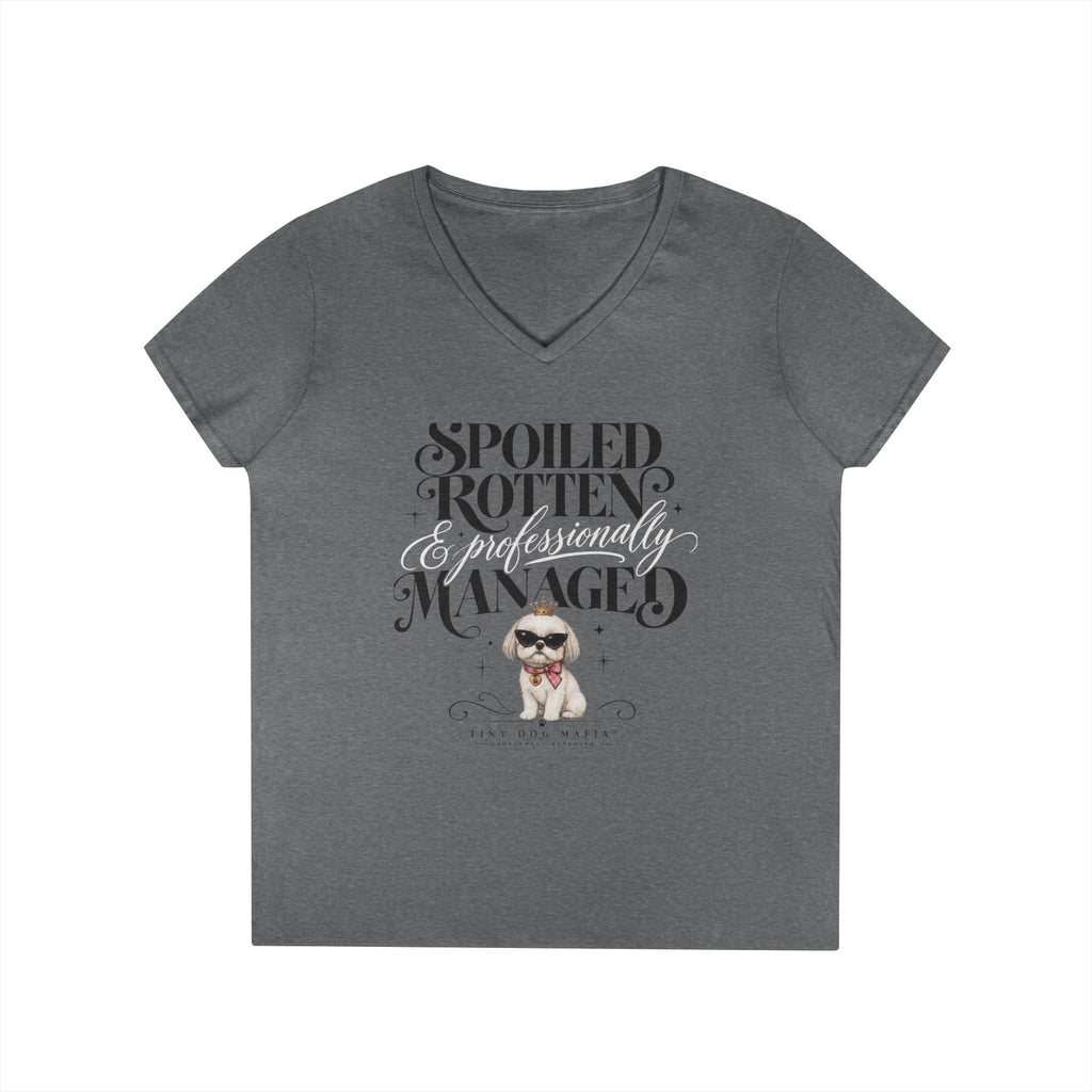 Shih Tzu White - V-Neck Tee