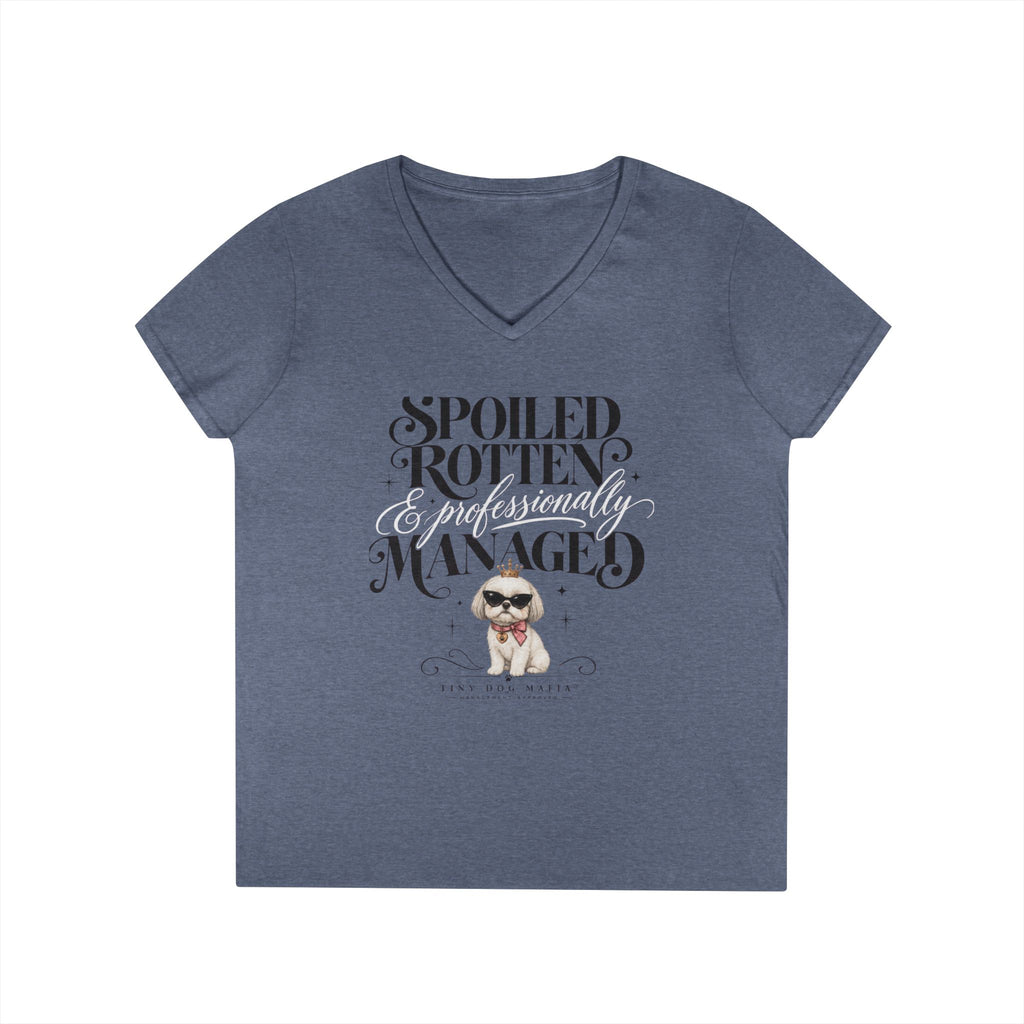 Shih Tzu White - V-Neck Tee