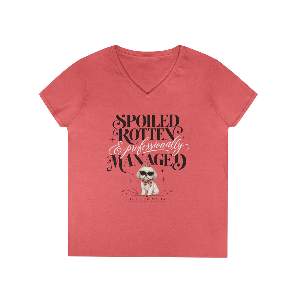 Shih Tzu White - V-Neck Tee