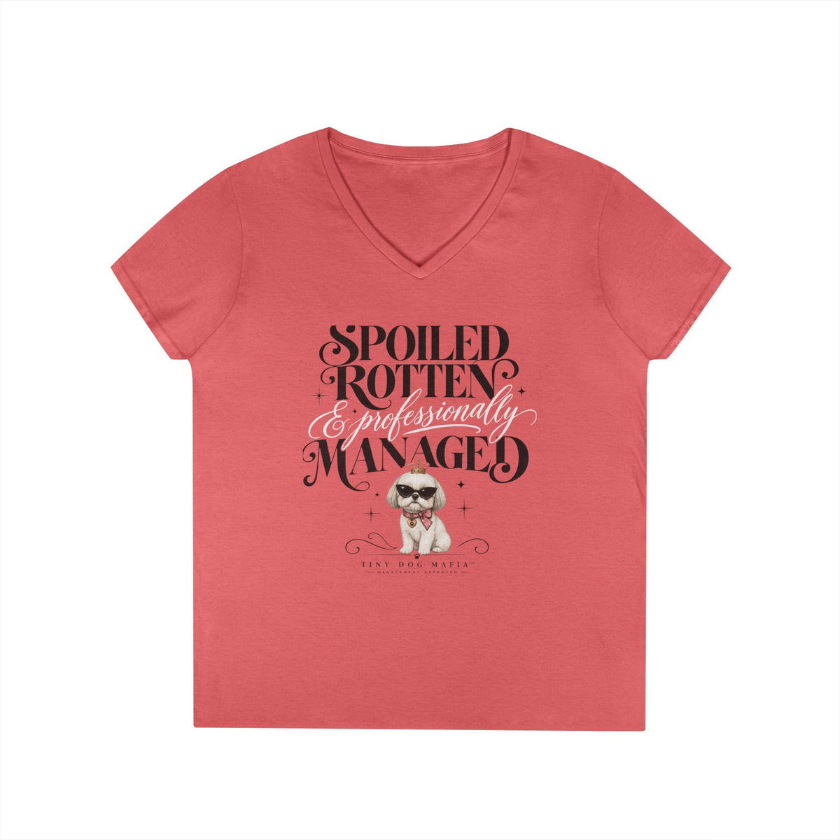 Shih Tzu White - V-Neck Tee
