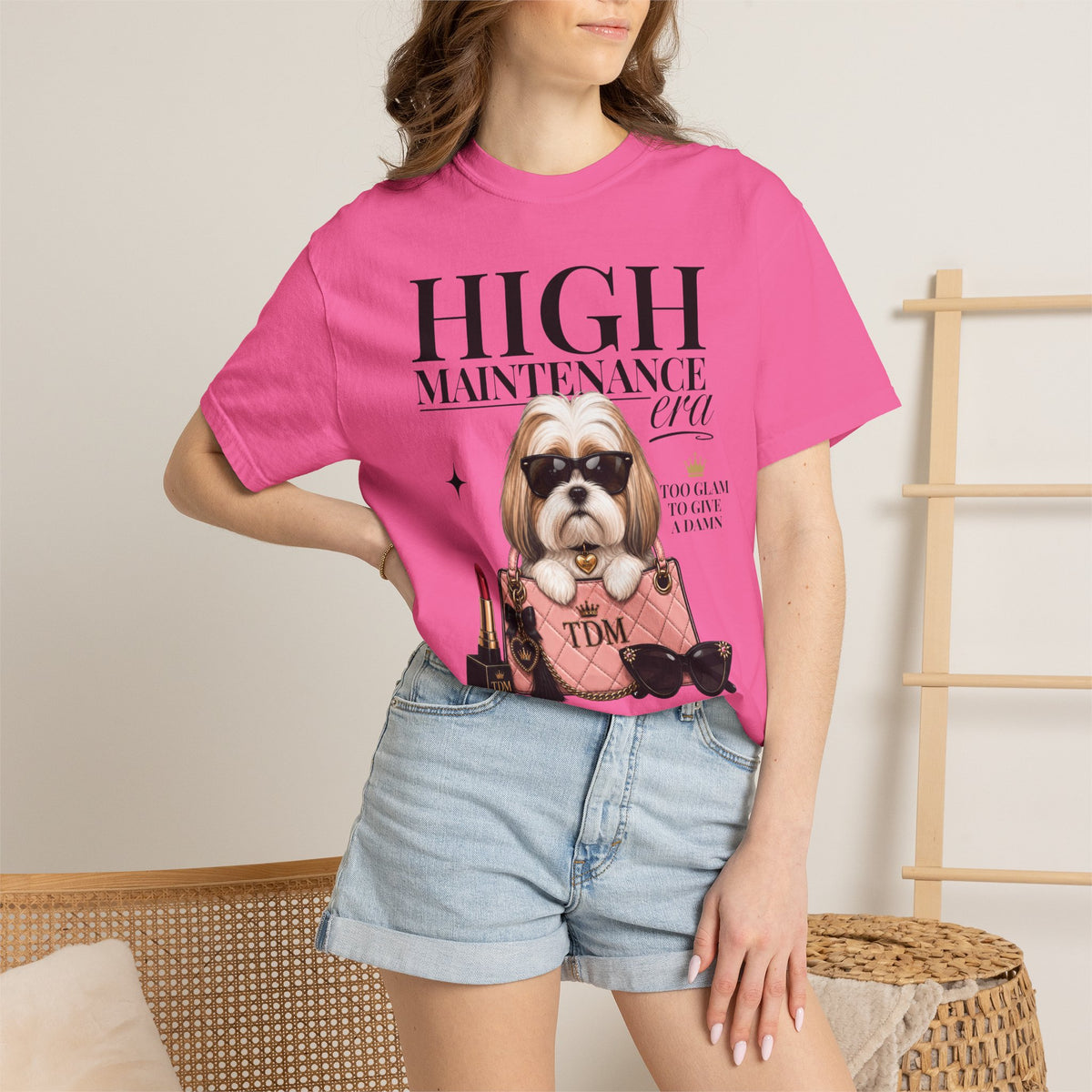 Shih Tzu Gold/White | High Maintenance Era T-Shirt