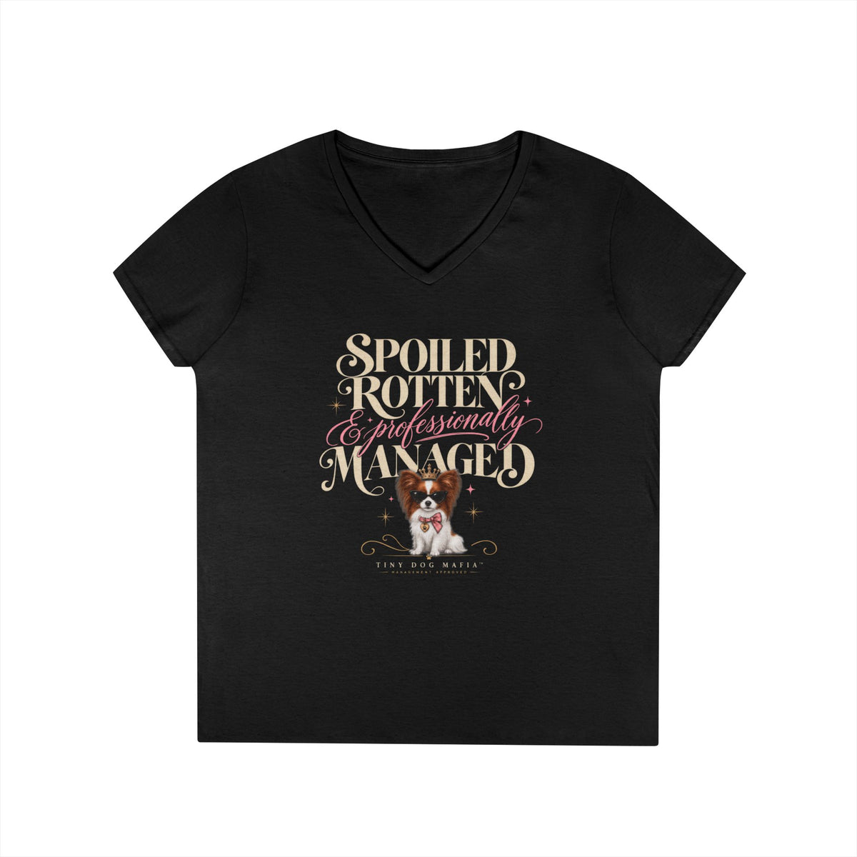 Papillon Red/White | Spoiled & Managed V-Neck