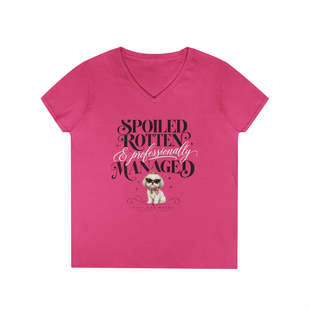 Shih Tzu White - V-Neck Tee