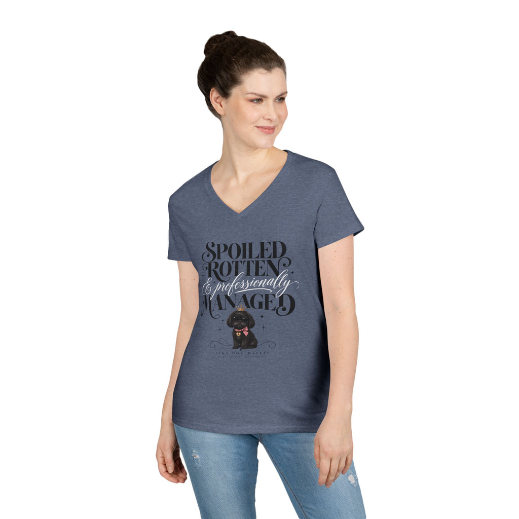 Shih Tzu Black - V-Neck Tee