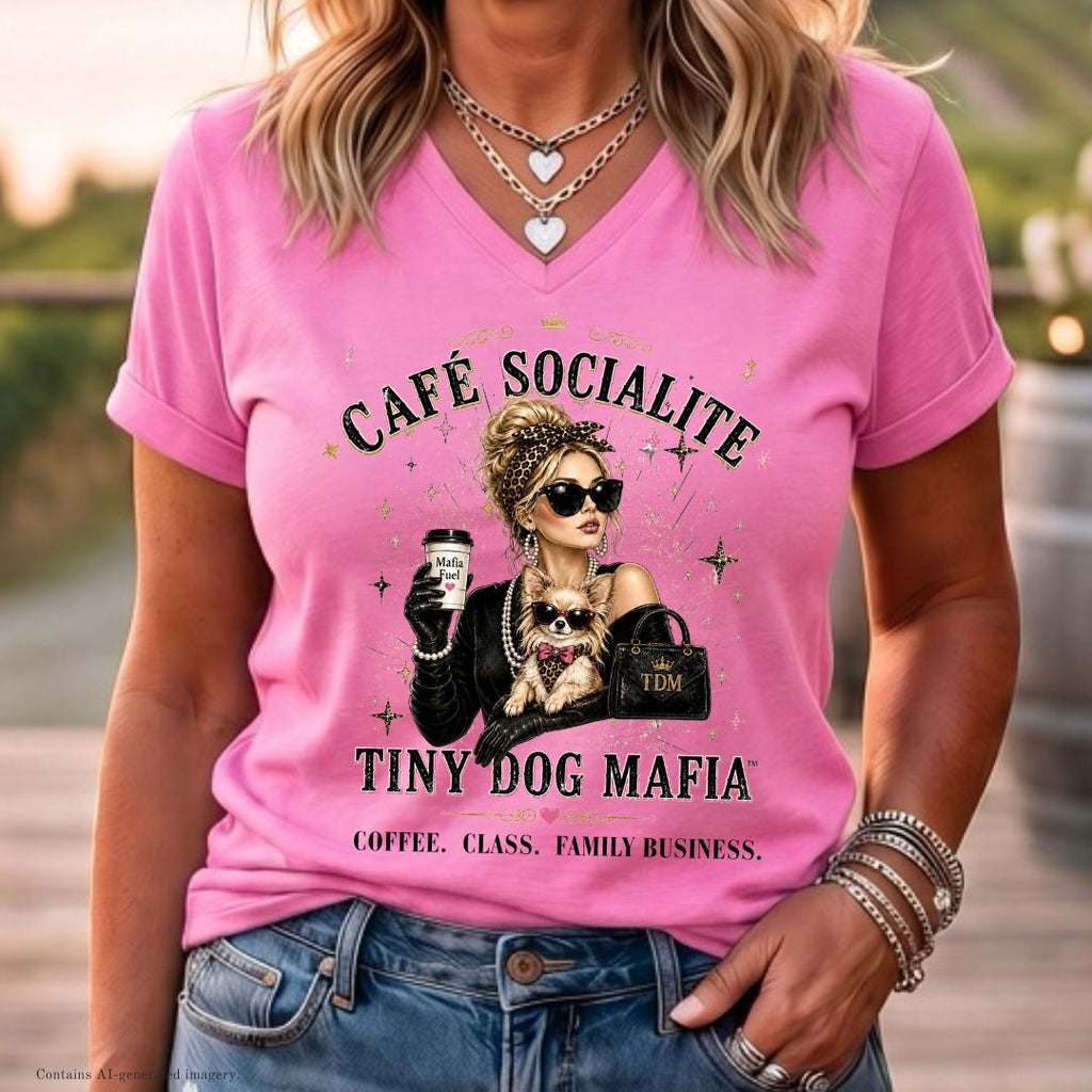 Chihuahua Long Hair | Socialite Blondie V-Neck