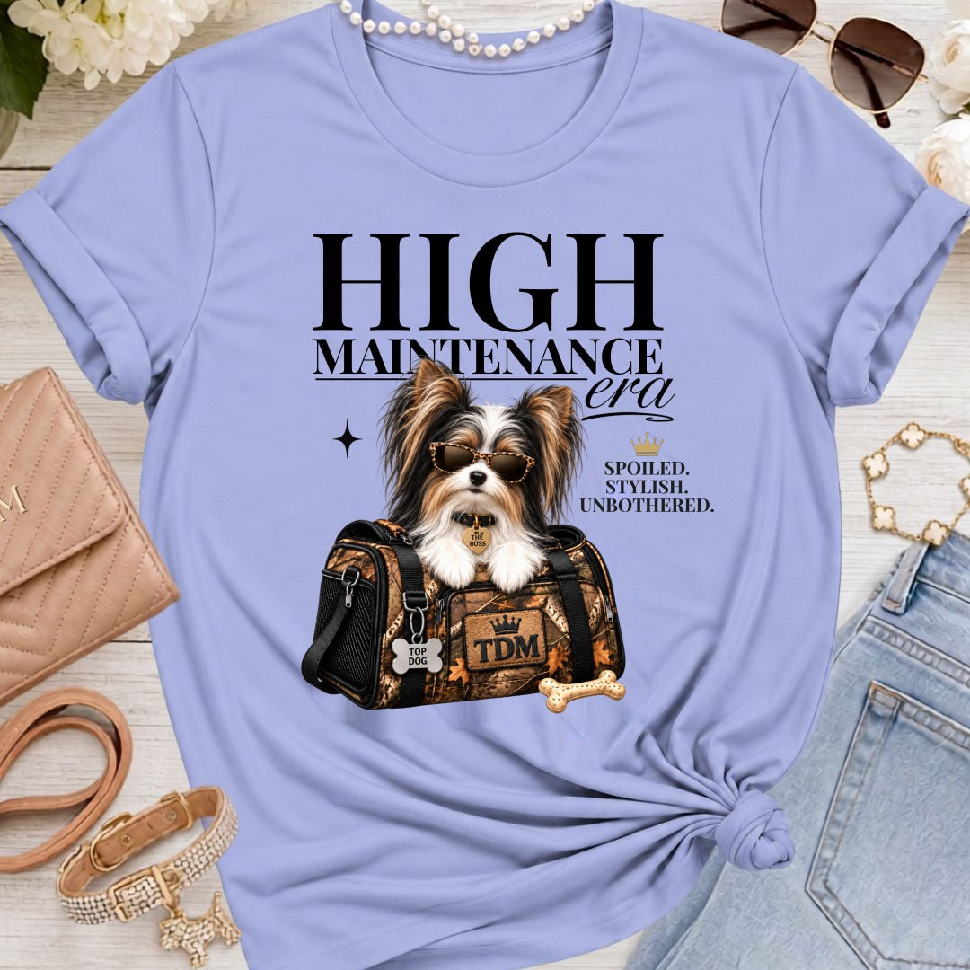 Biewer Terrier | High Maintenance Camo T-Shirt - Lavender Blue