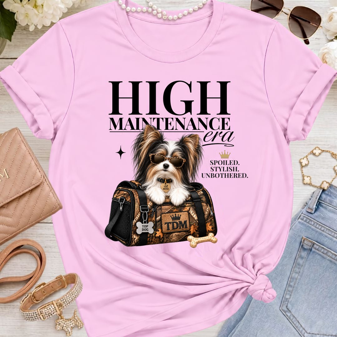 Biewer Terrier | High Maintenance Camo T-Shirt - Lilac