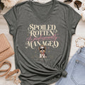Biewer Terrier - Spoiled & Managed Vneck - Graphite Heather