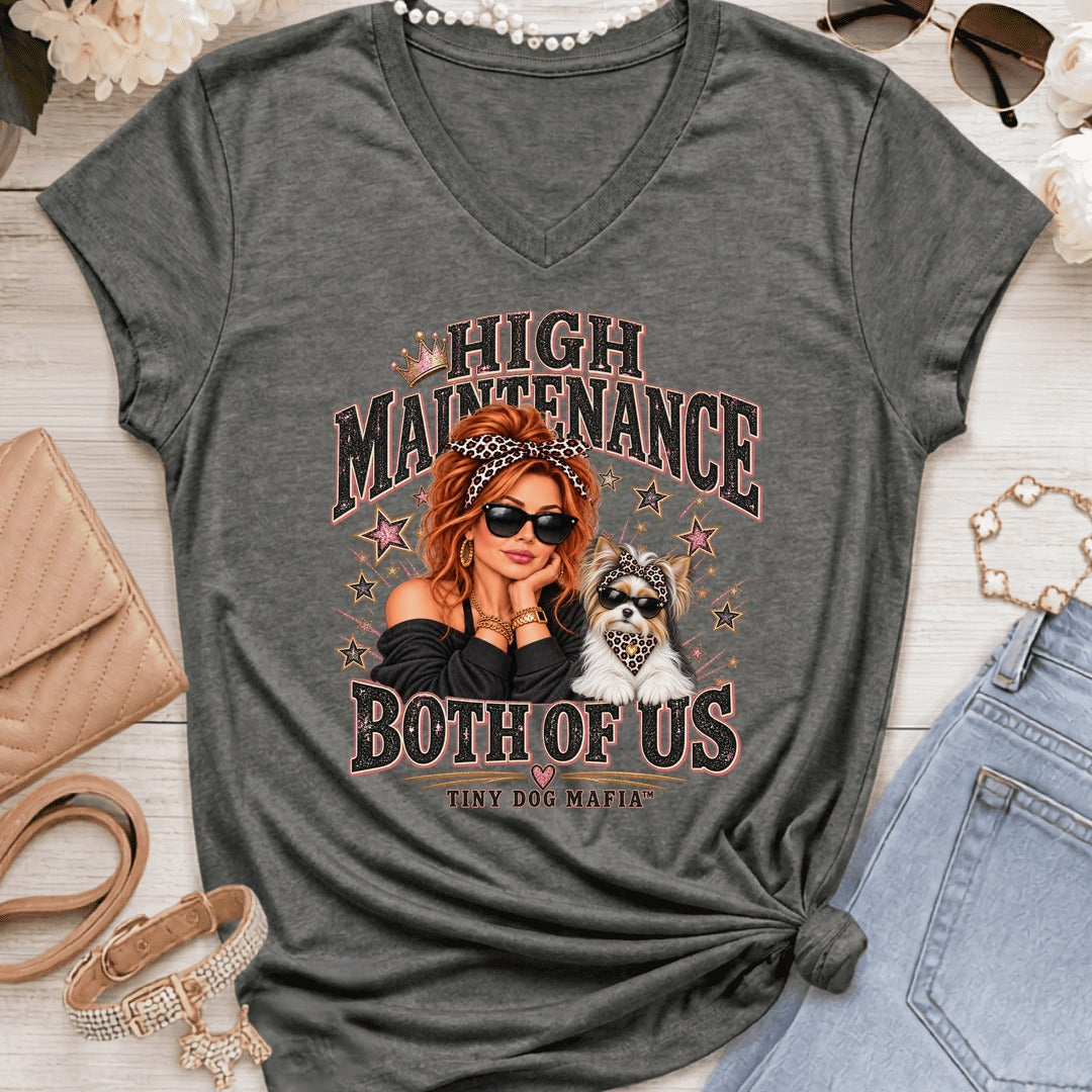 Biewer Terrier (Bow) - High Maintenance Both of Us - RedHead - Graphite Heather