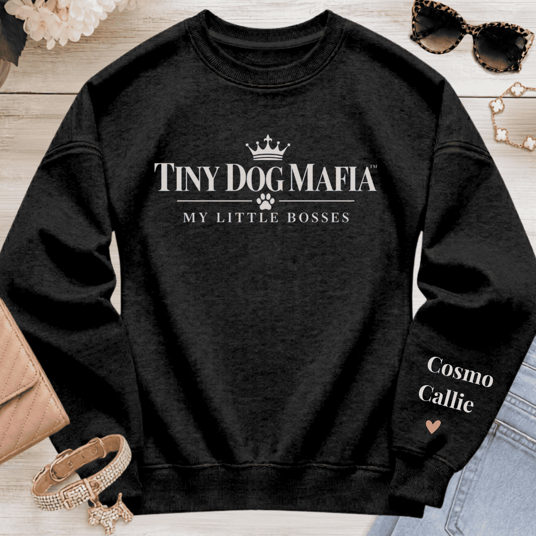 Personalized - My Little Boss Names on Sleeve Sweatshirt