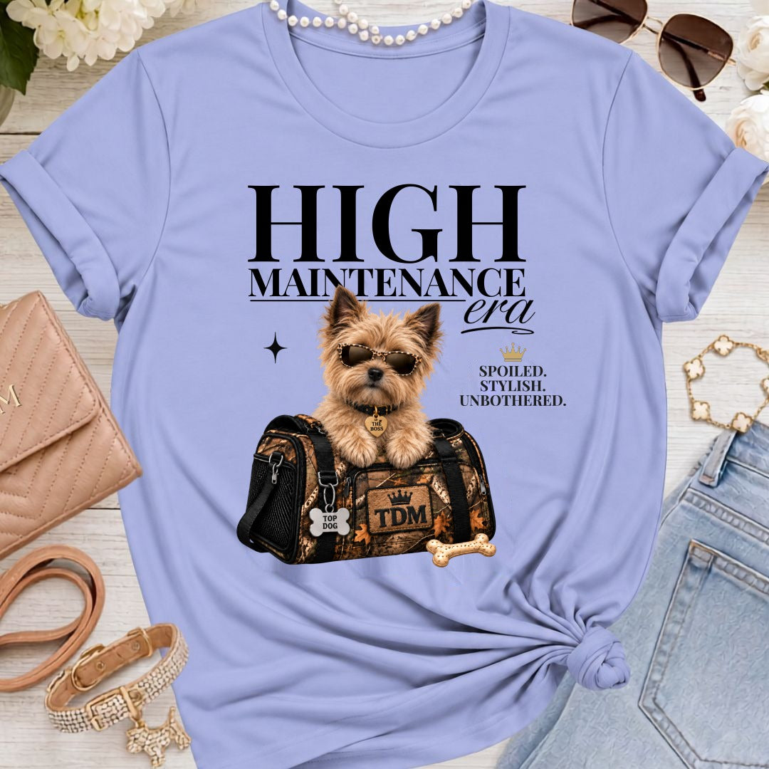Cairn Terrier | High Maintenance Camo T-Shirt - Lavender Blue