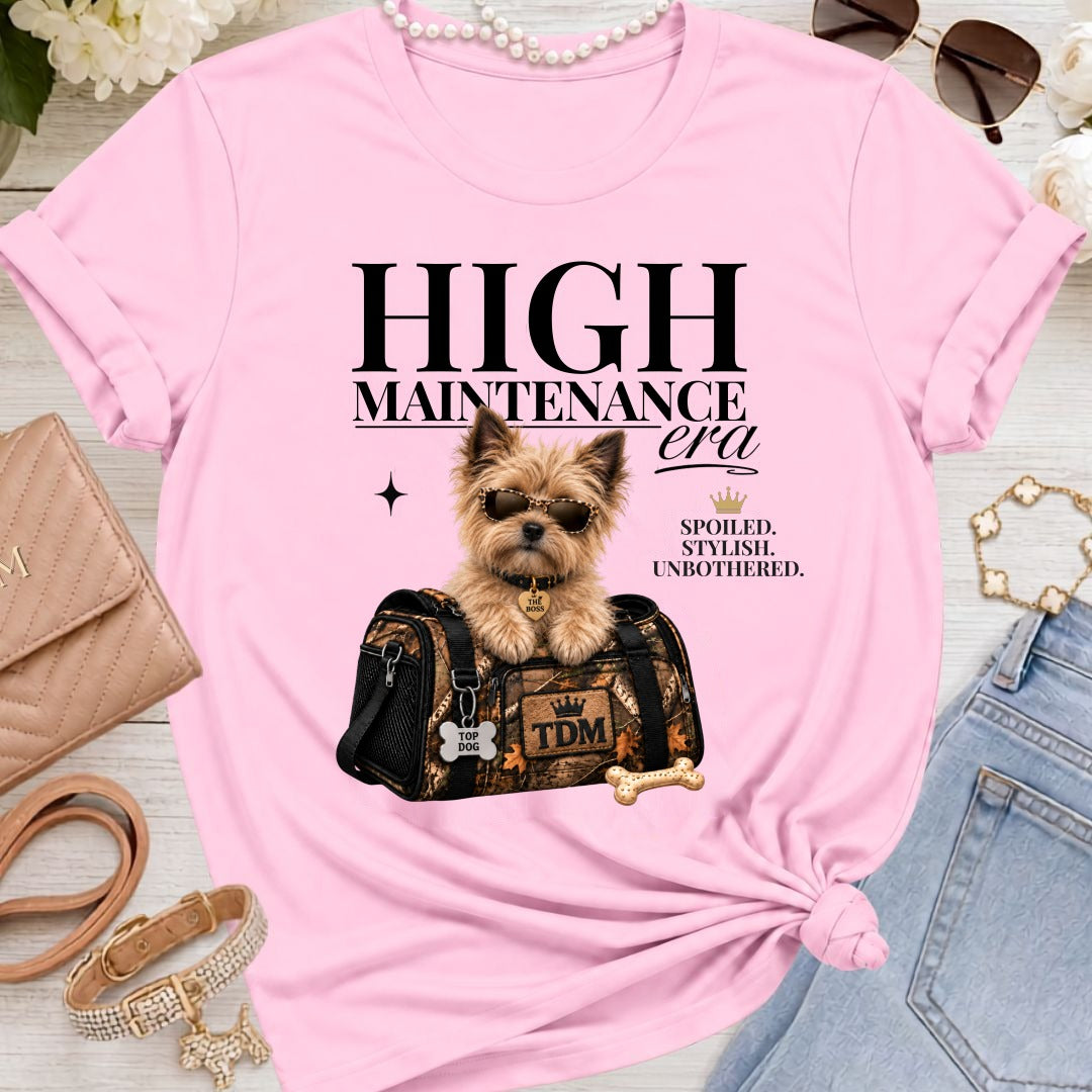 Cairn Terrier | High Maintenance Camo T-Shirt - Pink