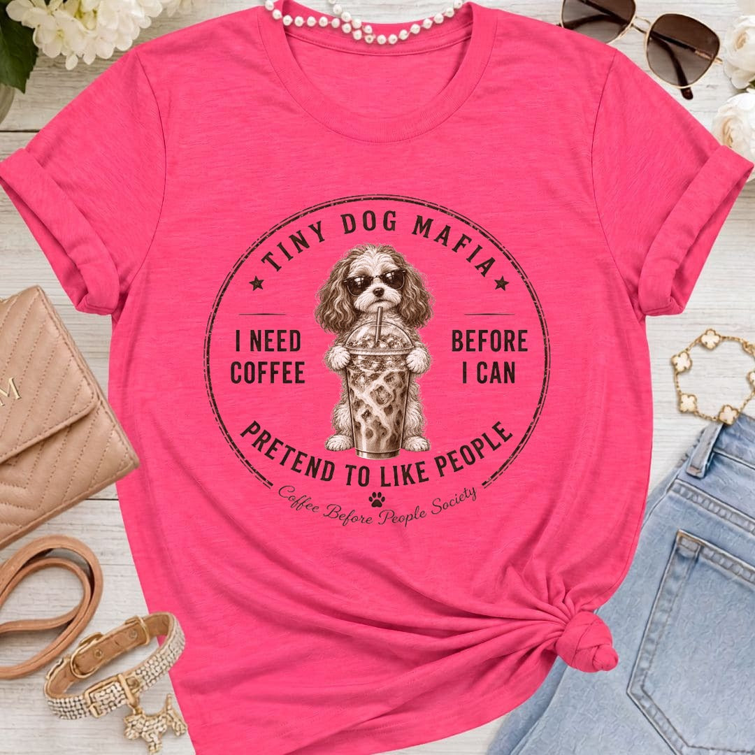 Cavachon - Coffee + Pretend - Fuchsia