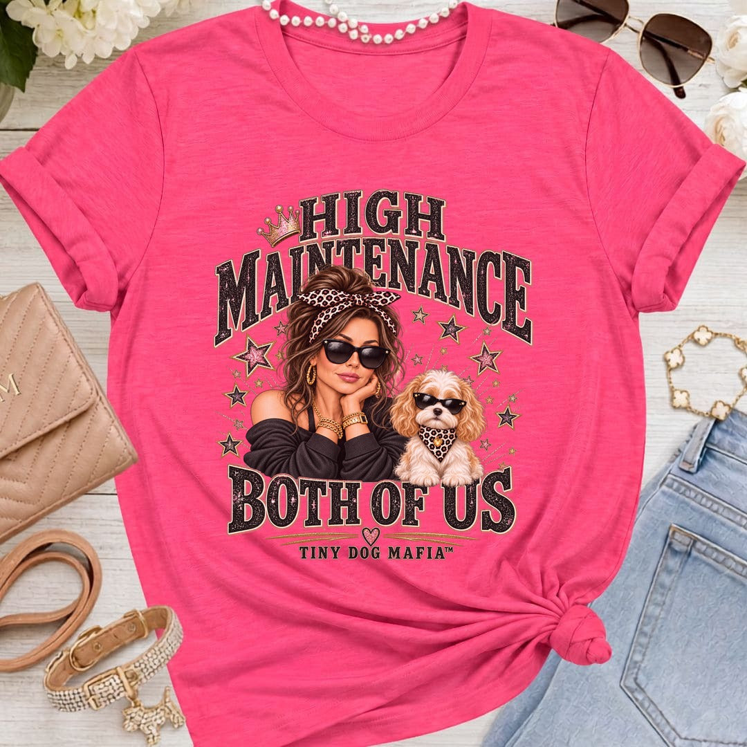 Cavachon - High Maintenance Both of Us - Brunette - Fuchsia