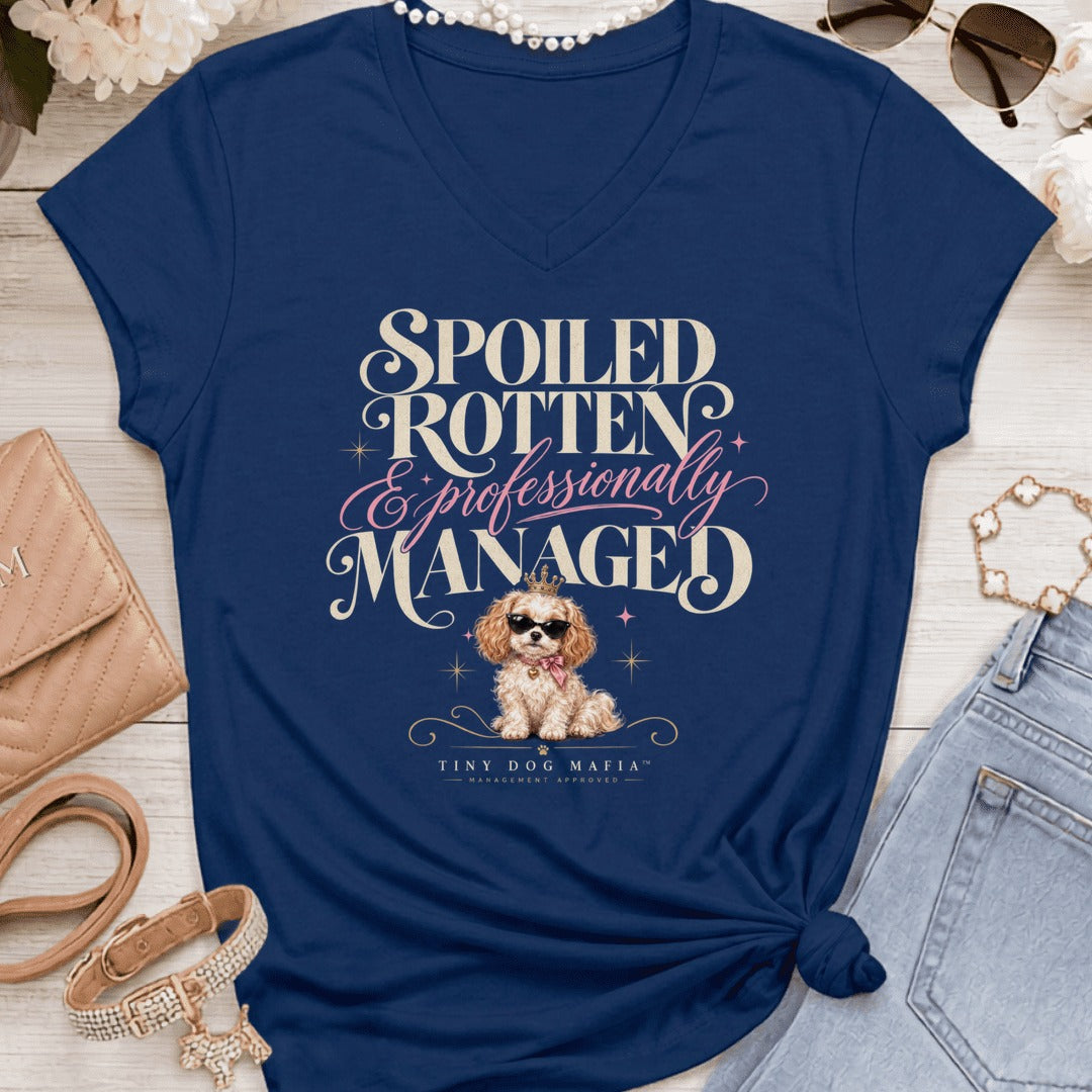 Cavachon - Spoiled & Managed Vneck - Navy