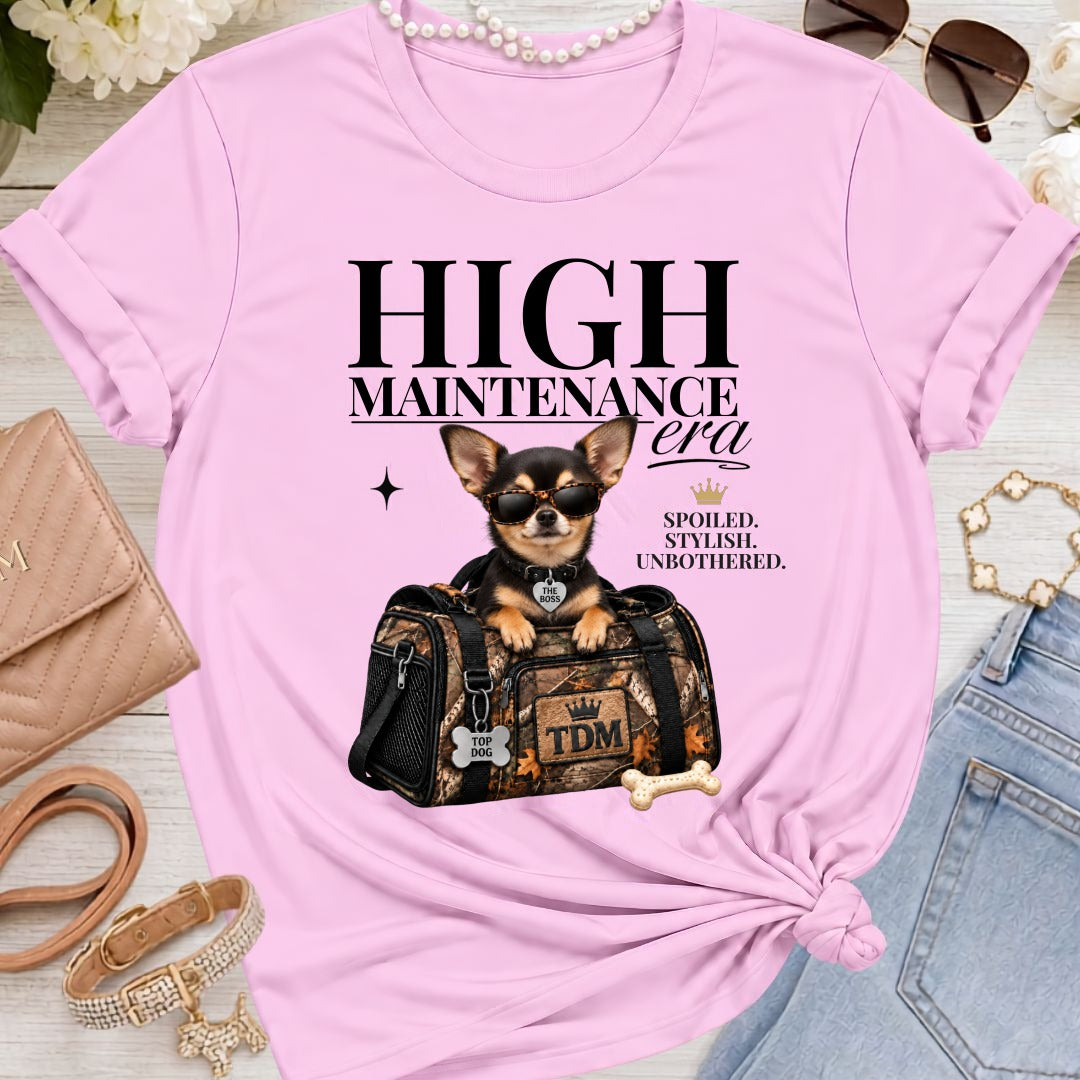 Chihuahua Dark | High Maintenance Camo T-Shirt - Lilac