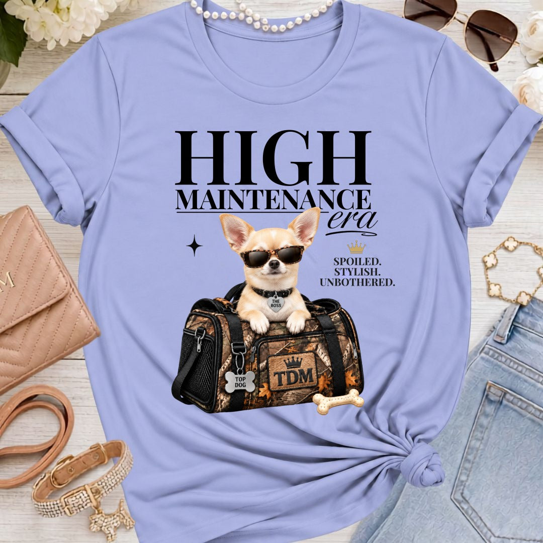 Chihuahua Light | High Maintenance Camo T-Shirt - Lavender Blue