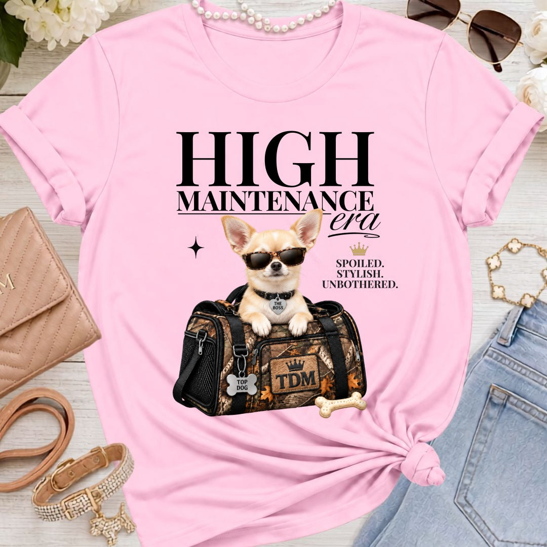 Chihuahua Light | High Maintenance Camo T-Shirt - Pink
