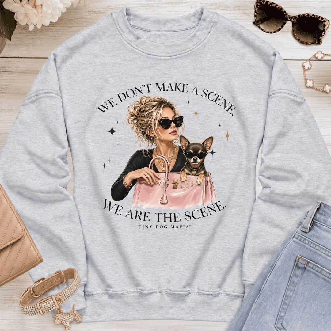 Chihuahua Dark - We Are The Scene | Sweatshirt - Ash