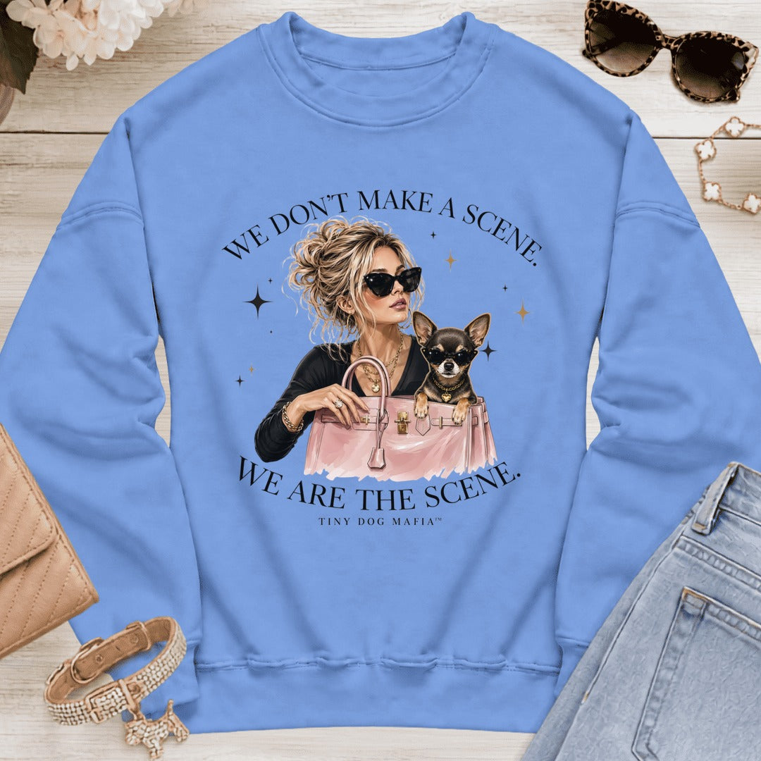 Chihuahua Dark - We Are The Scene | Sweatshirt - Carolina Blue