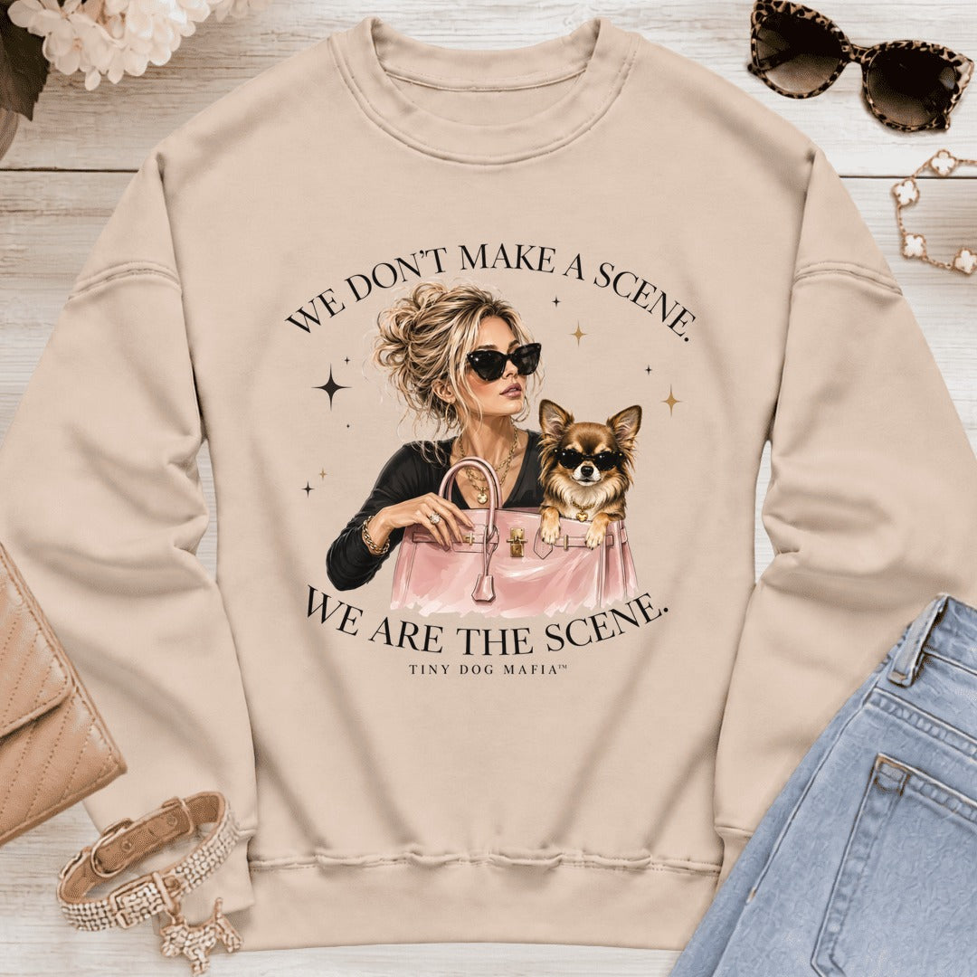Chihuahua Sable - We Are The Scene Sweatshirt - Sand