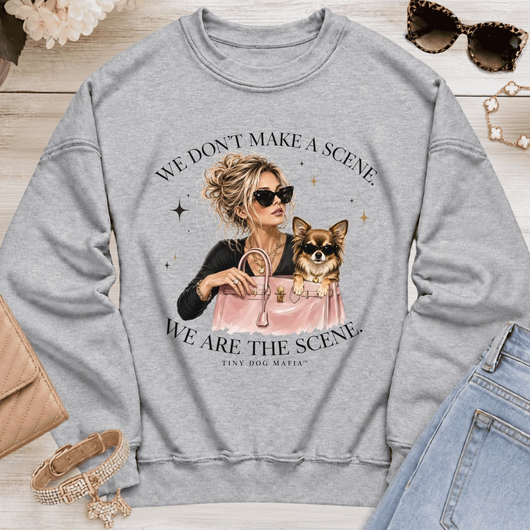 Chihuahua Sable - We Are The Scene Sweatshirt - Sport Grey