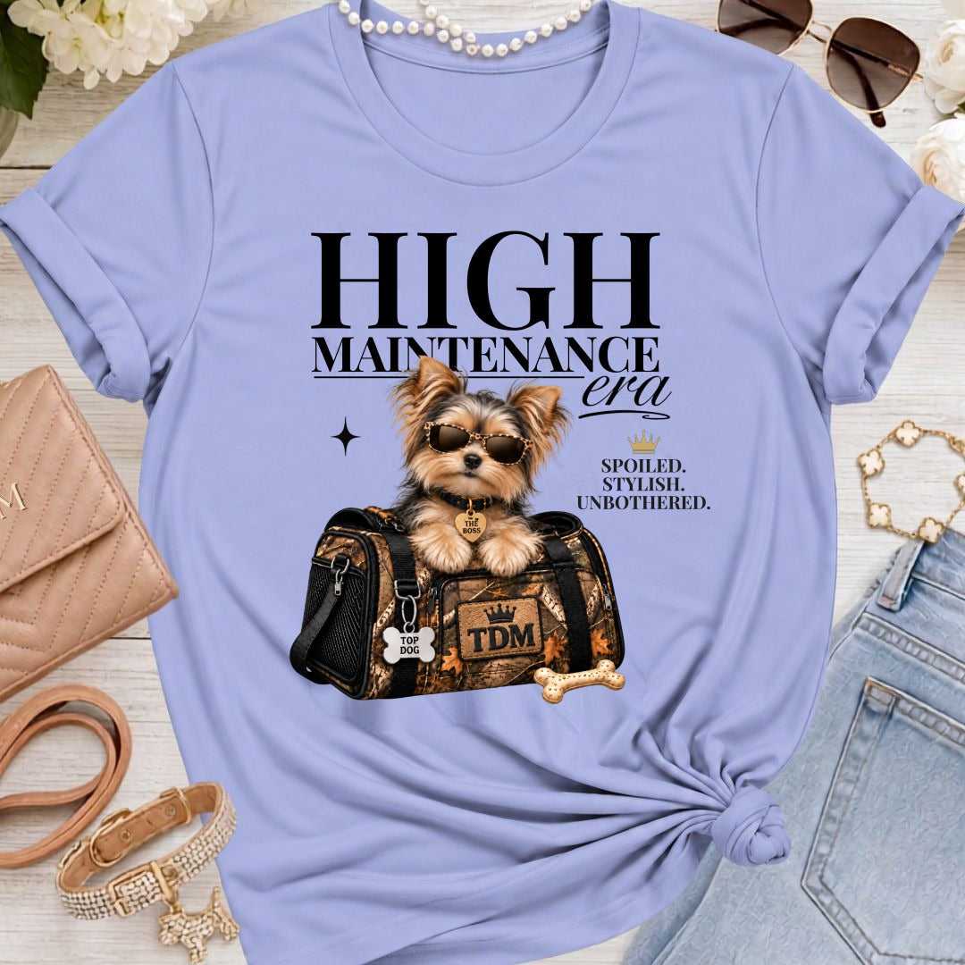 Chorkie | High Maintenance Camo T-Shirt - Lavender Blue
