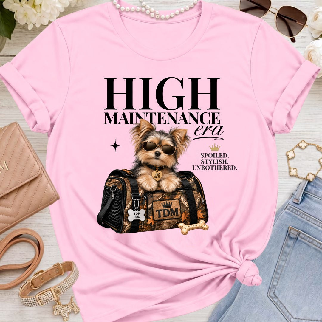 Chorkie | High Maintenance Camo T-Shirt - Pink