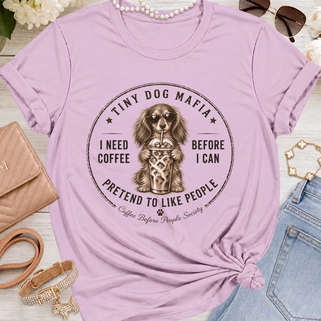 Dachshund Long-Hair - Coffee + Pretend - Lilac