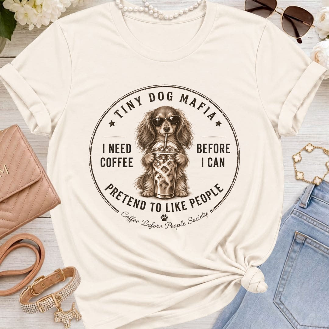 Dachshund Long-Hair - Coffee + Pretend - Natural