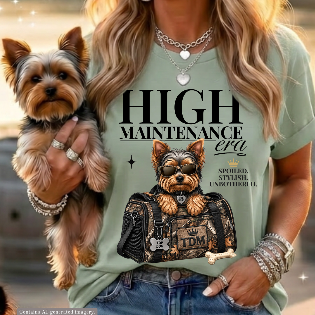 Camo Yorkie | Era T-Shirt