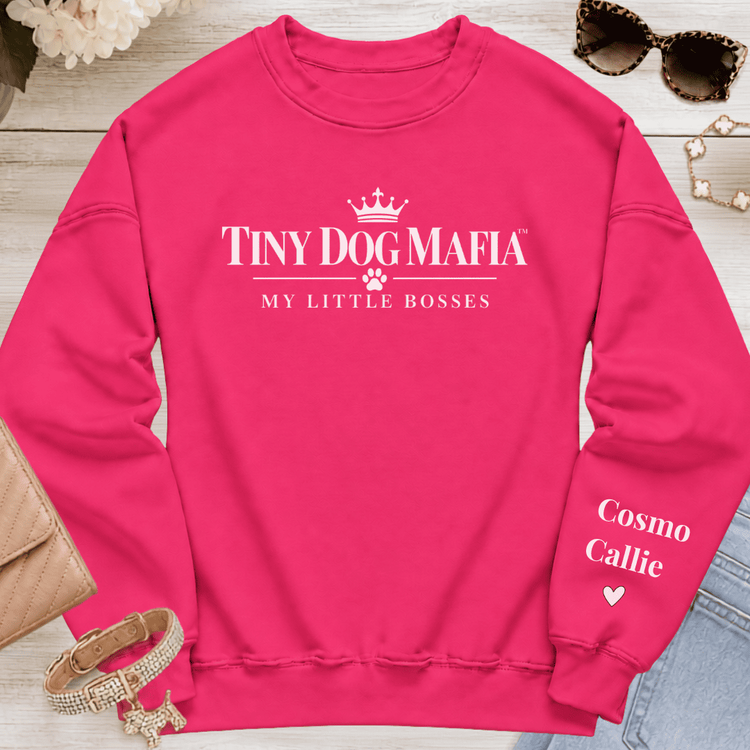 Personalized - My Little Boss Names on Sleeve Sweatshirt