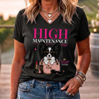 Papillon Black/White | High Maintenance Era V-Neck