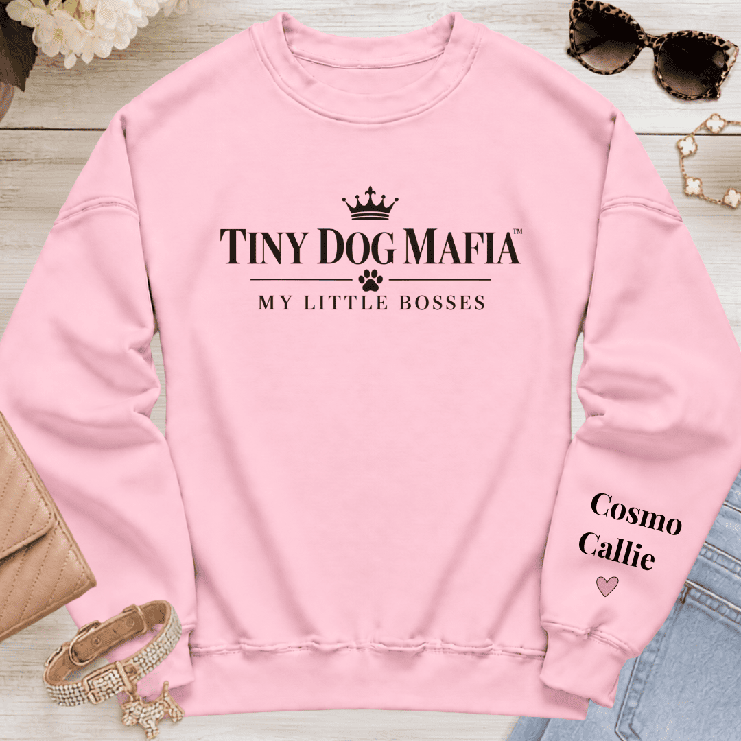 Personalized - My Little Boss Names on Sleeve Sweatshirt