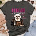 Maltese Short Ears | High Maintenance Camo T-Shirt - Black