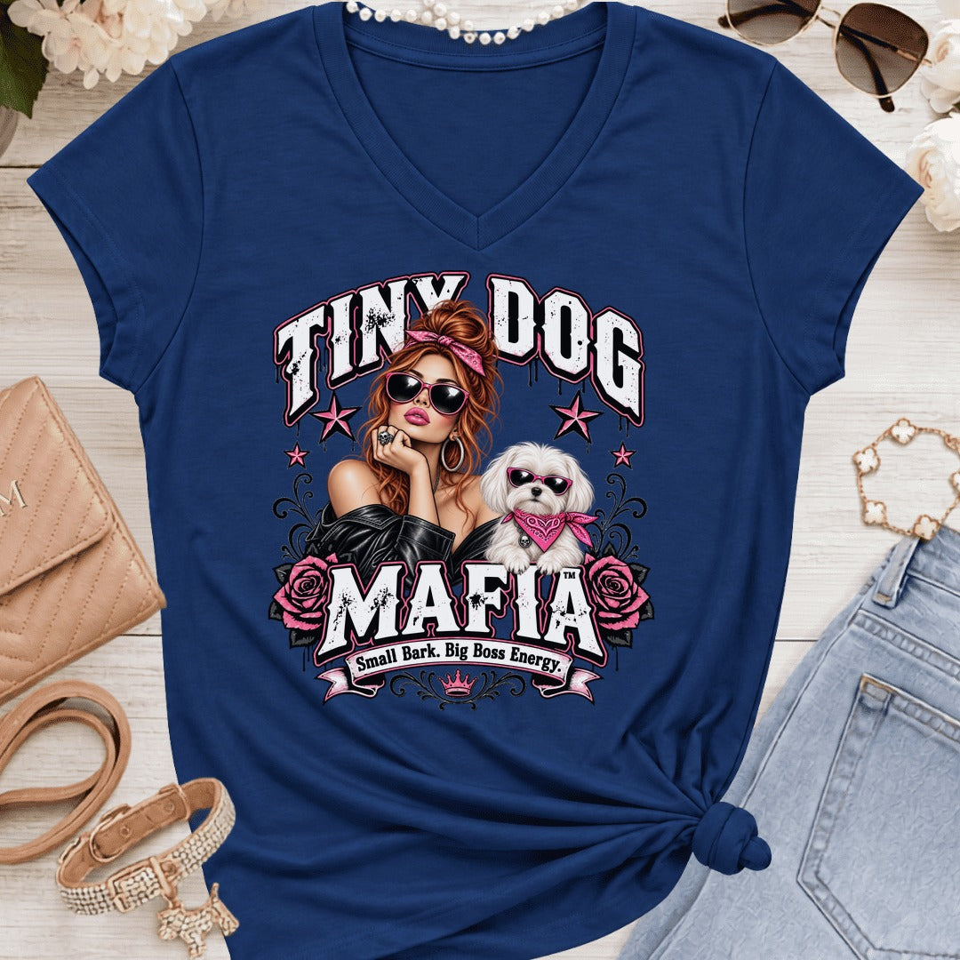Maltese Mid Ear - Redhead - Glam Boss Redhead - Navy