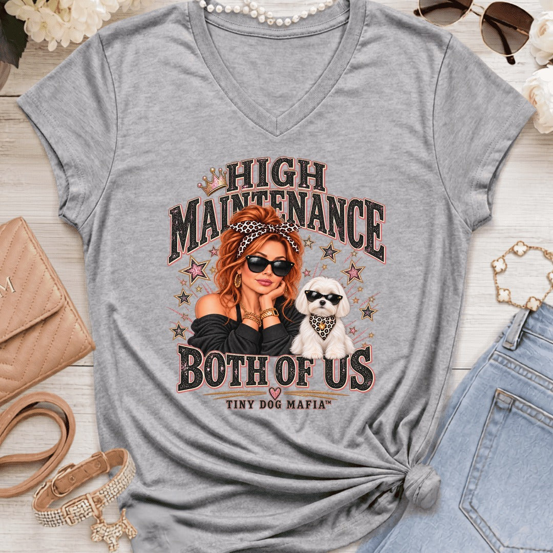 Maltese Mid Ears - High Maintenance Both of Us - RedHead - Sport Grey