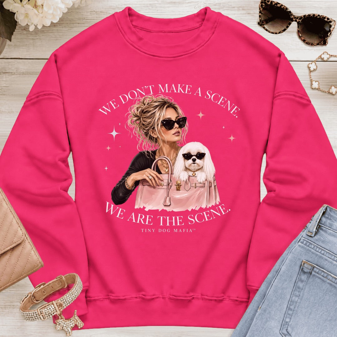 Maltese v3 - We Are The Scene | Sweatshirt - Heliconia