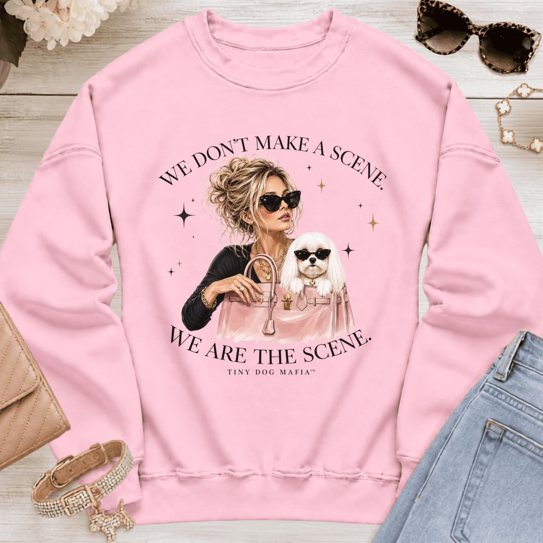 Maltese v3 - We Are The Scene | Sweatshirt - Light Pink