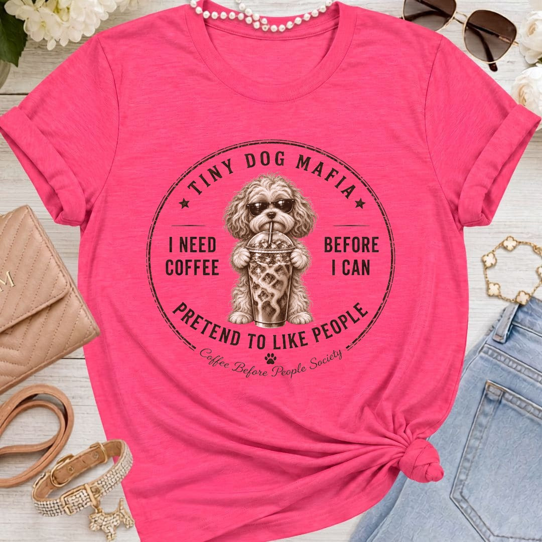 Maltipoo - Coffee + Pretend - Fuchsia