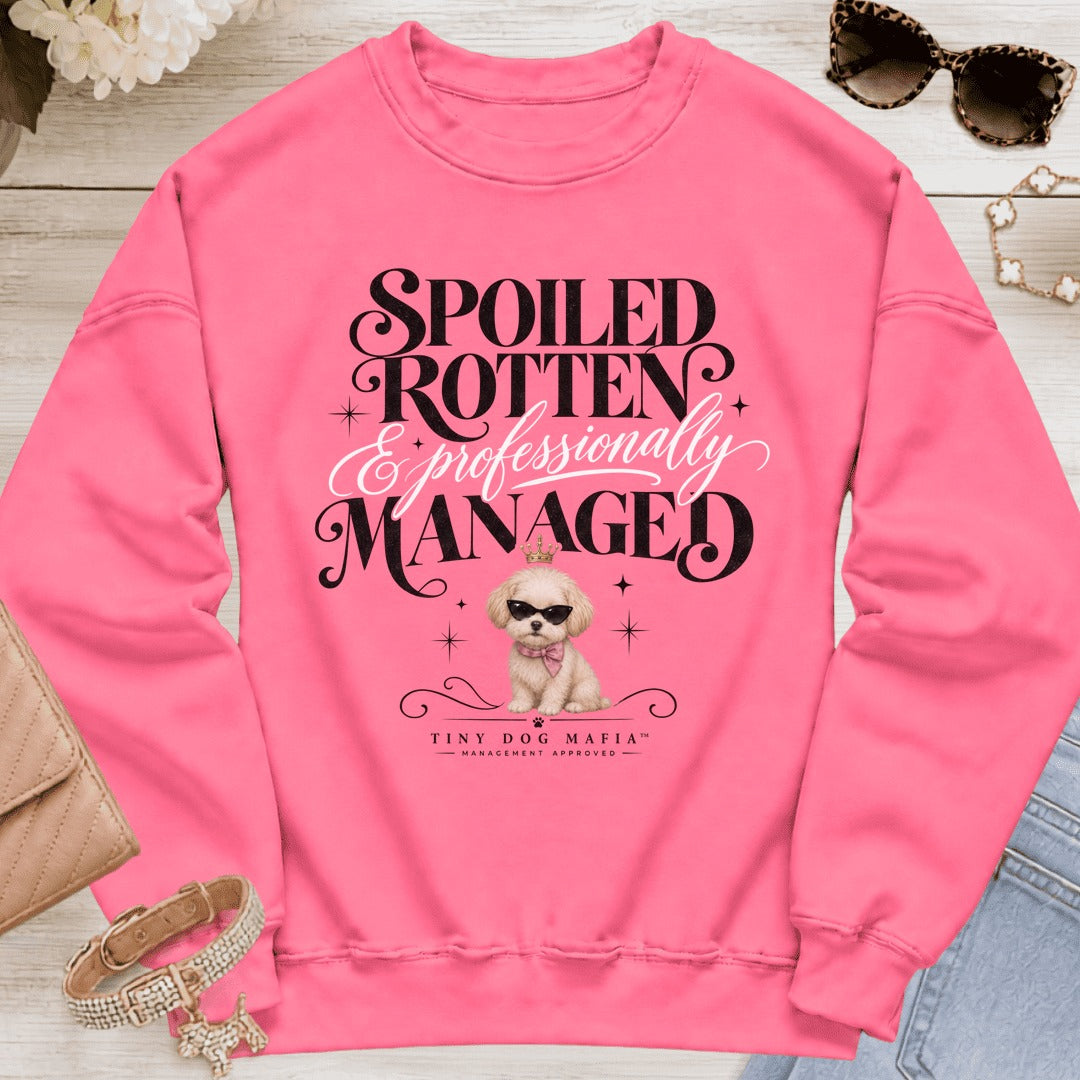 Maltipoo - Spoiled & Managed - Safety Pink